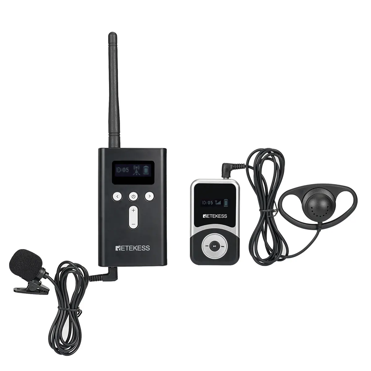 Беспроводная система аудиогида для хаджа, паломничества, церкви с синхронным переводом, с большими батареями, Retekess T130S T131S