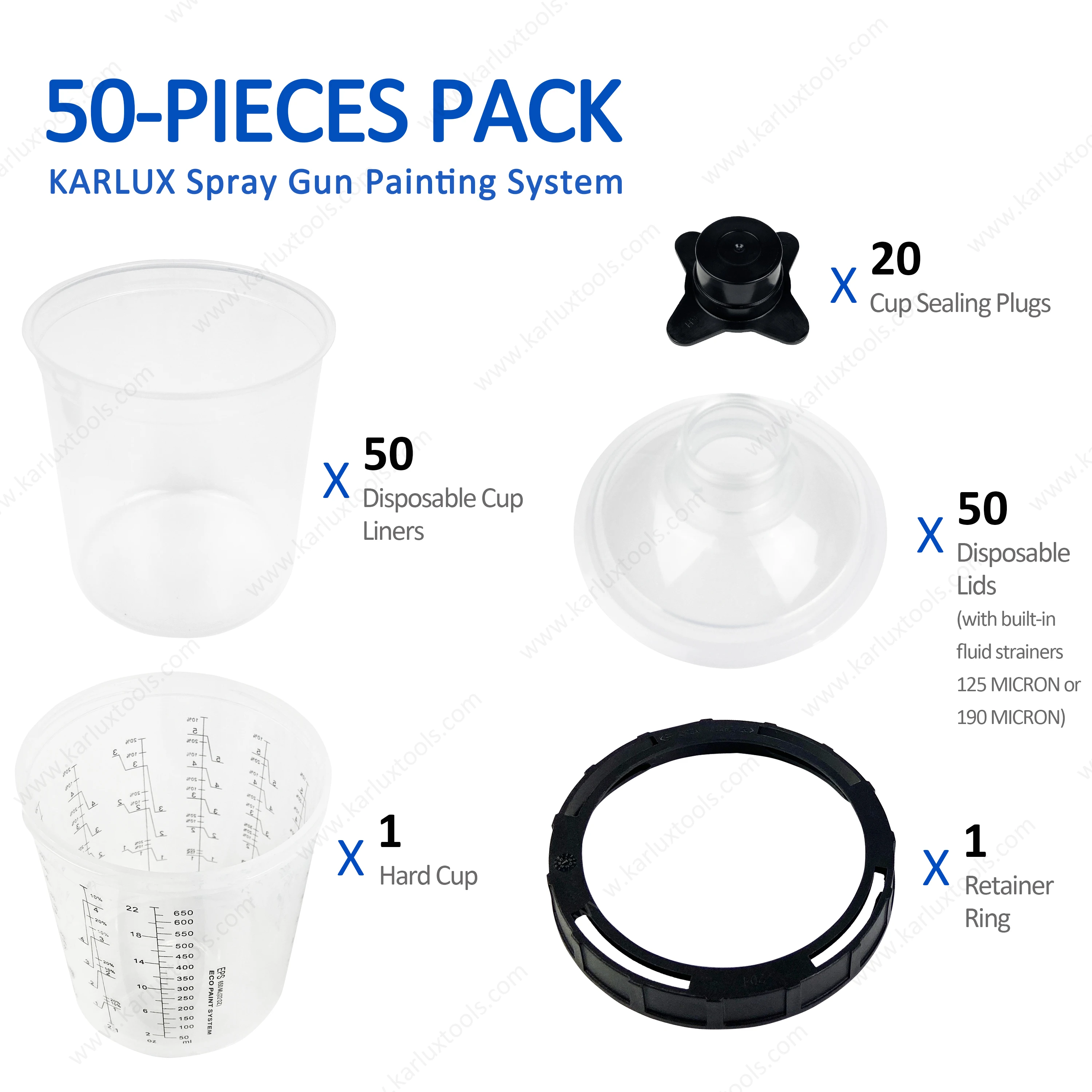 650ml Plastic Measuring Cups Disposable Air Spray Gun Paint Mixing Cup