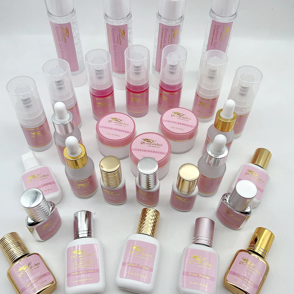 Free Customize Logo 0.3-0.5S Eyelash Extension Glue Long Lasting Eyelash Extension Waterproof/Oil Proof PMMA FREE uv Glue