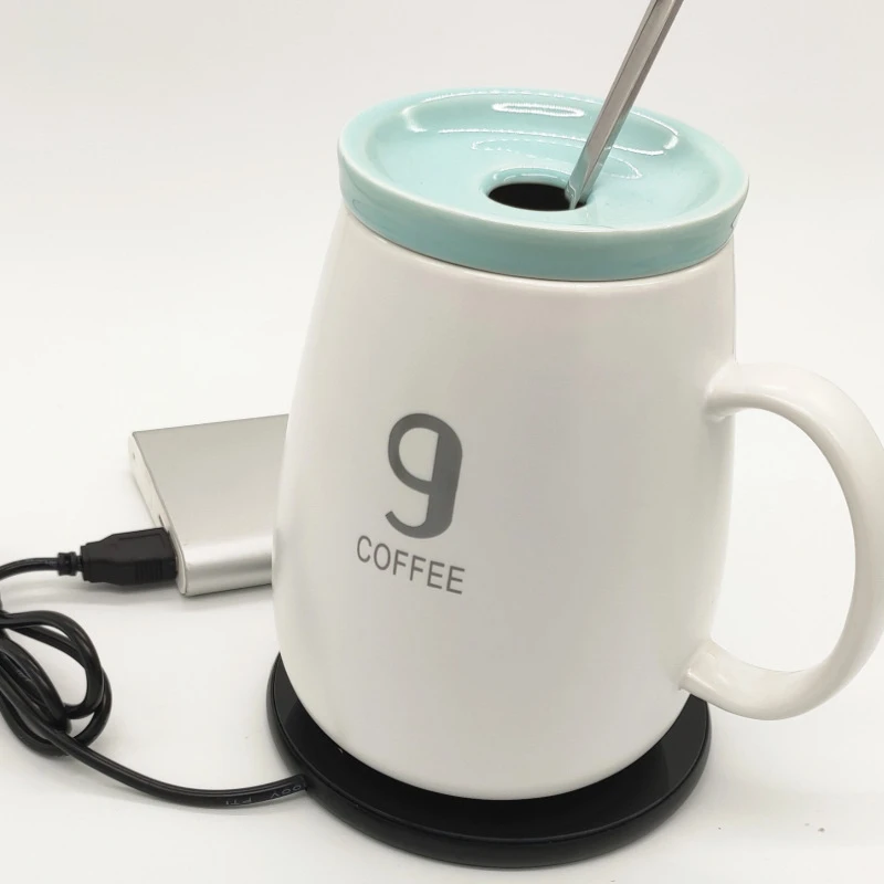 2021 Best Selling Mug Cup Heater cup Warmer Porcelain Smart Tea Coffee Mug Cup With Warmer For mug warmer usb car cup warmer