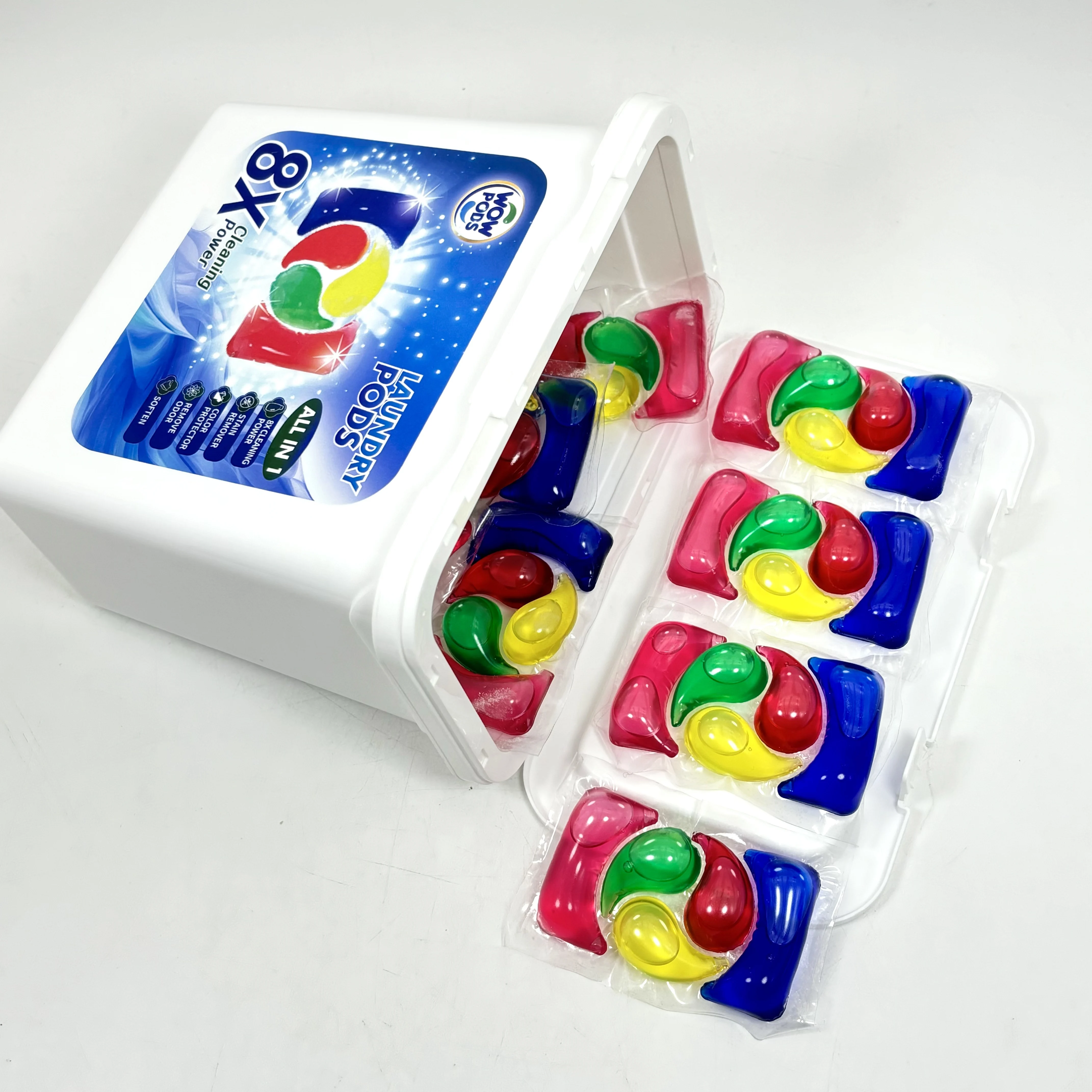 OEM 3 in 1 Liquid Gel Ball Capsules Laundry Pods Detergent Soap Pacs