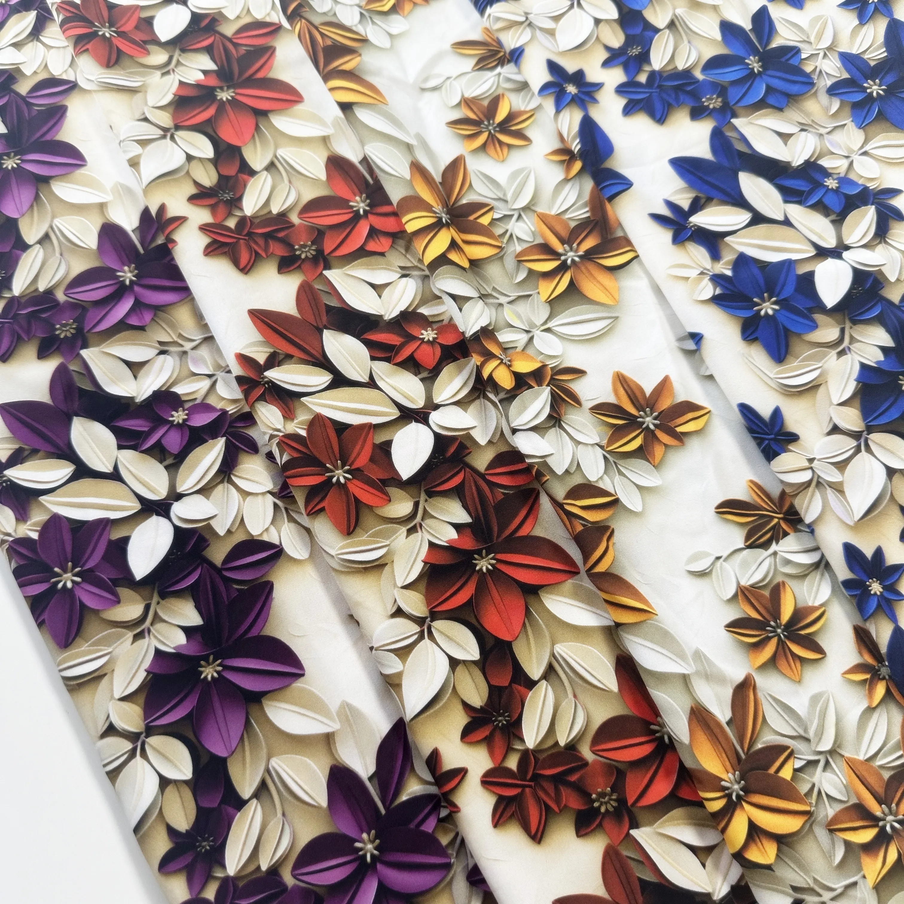 New fashion 100 rayon fabric customized floral 5D digital printed viscose poplin plain rayon woven fabric for dress