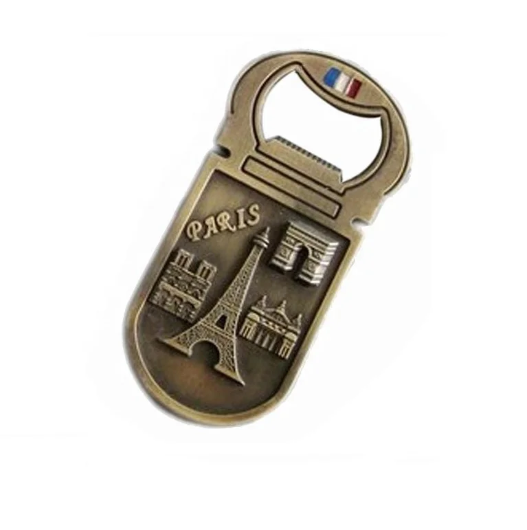 Factory custom Metal Paris souvenir keychain with your design tourist for France Paris traveller