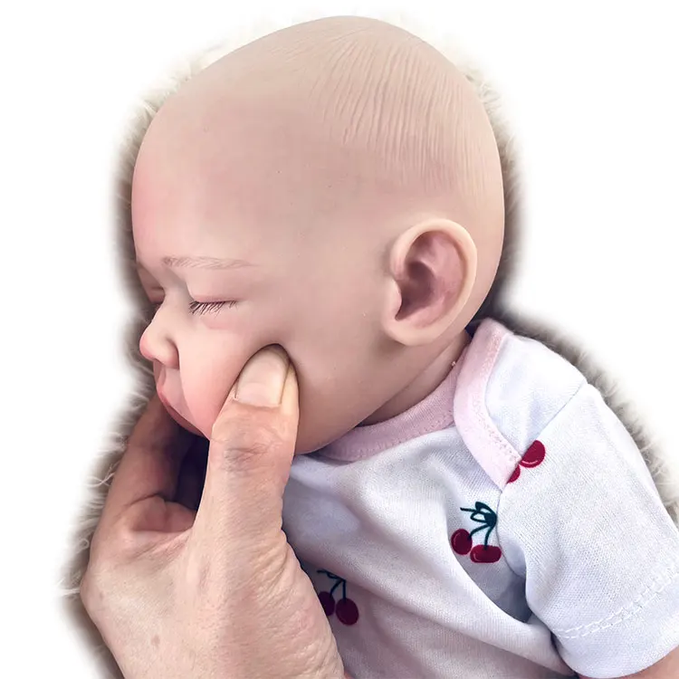 wholesale 18 inch  real lovely closed eyes  soft skin reborn baby dolls silicone for kids