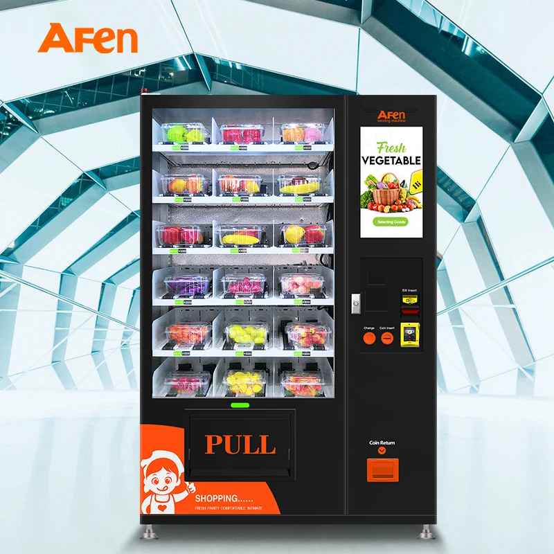 AFEN China Factory New Product Self Service Vending Machines Refrigerated Vegetable Fruit Salad Vending Machine