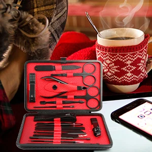 18 in 1 Stainless Steel Professional Foot Bath Spa Pedicure Nail Scissors Grooming Pedicure Kit