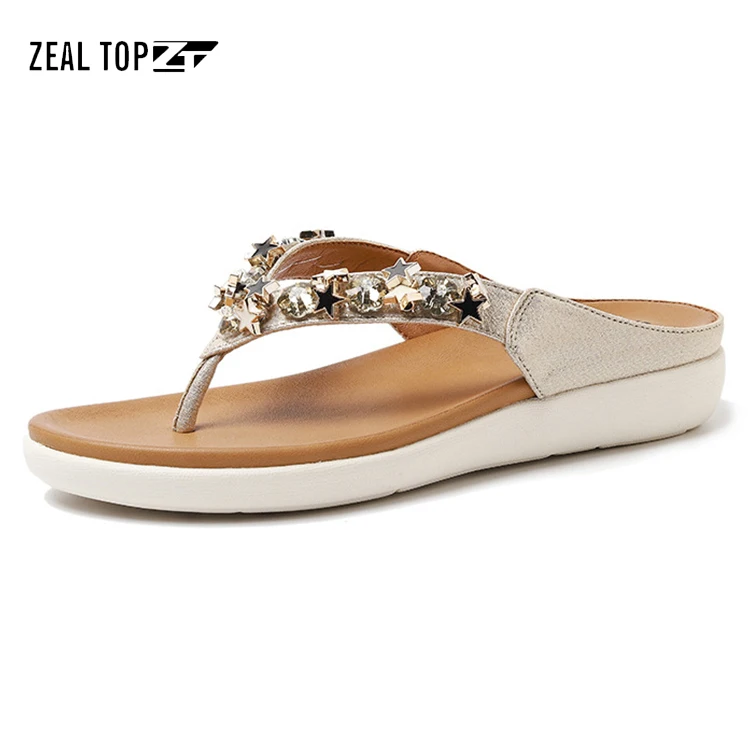 new bead flip flops slippers Beaded Rhinestone summer women shoes flat flip flops Bohemia style ladies sandals beach slippers