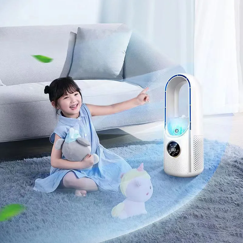 USB Bladeless Electric Fan Household Desktop Silent Cooling spray Portable Air Cooler Bladeless Fan