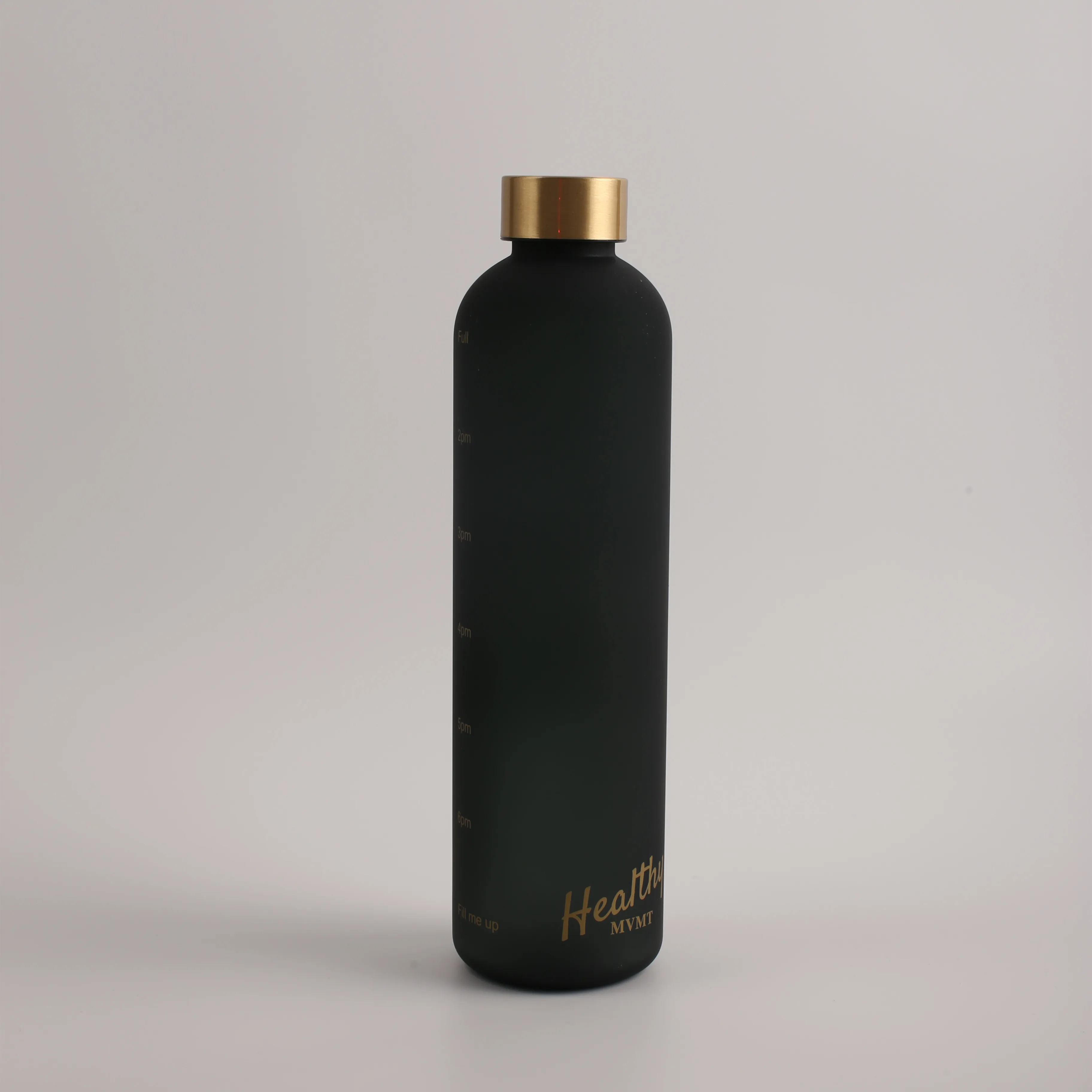 17oz Plastic Bottle Tritan time marker leakproof Sport Plastic frosted white motivational Water Bottle BPA Free