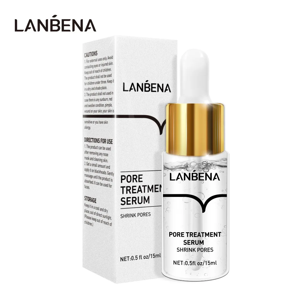 Lanbena Niacinamide 10% Сыворотка для лица редуктор пор неровный тон кожи лечение уменьшает склонность к акне
