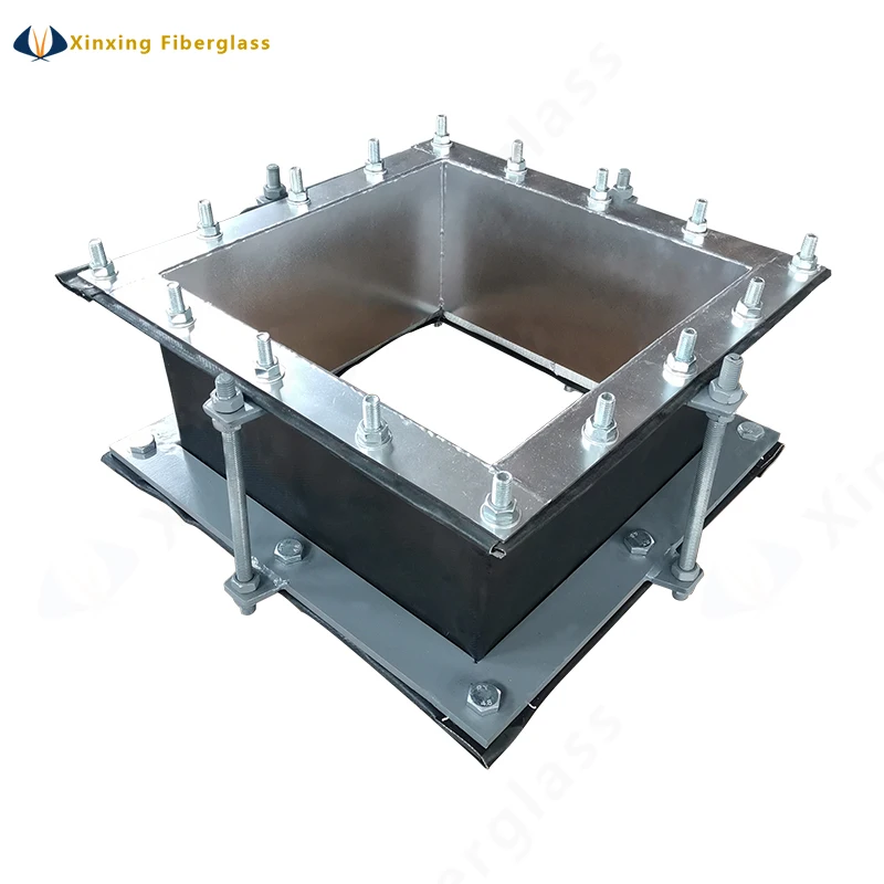 Flexible rubber fabric expansion joint belt with Carbon steel galvanized flange