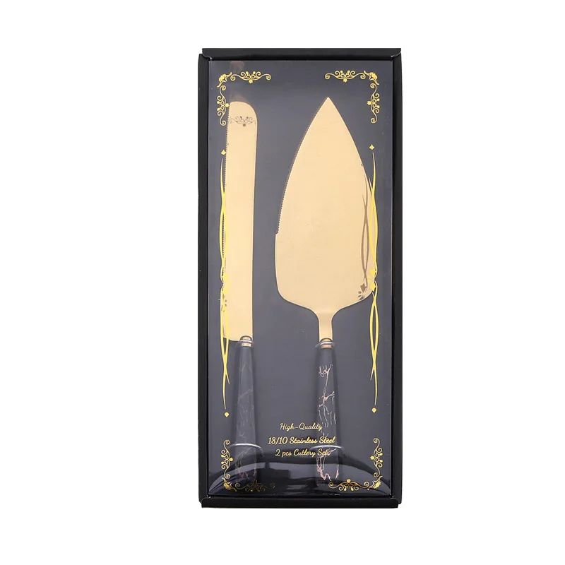 ceramic handle wedding cake knife set Stainless steel cake knife and server set cake tools