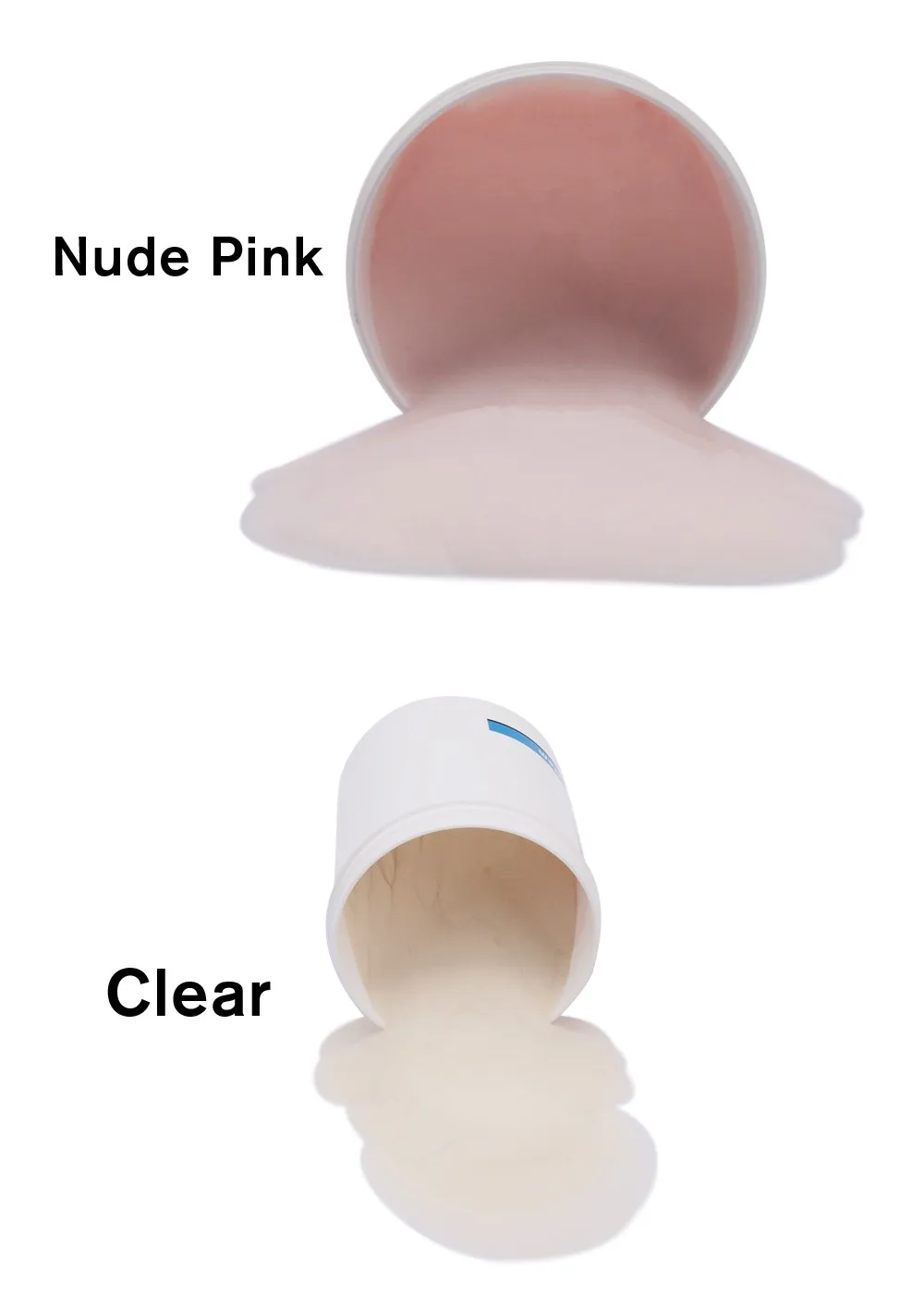 New Wholesale Acrylic Dipping 2 In 1 Powder Bottle Clear Transparent Gold Lids 1oz/2oz Pots Nail Acrylic Powder