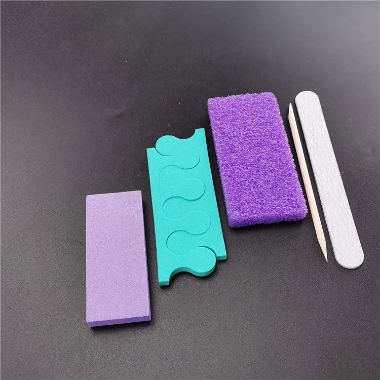 Professional Nail Tools 5Pcs Disposable Manicure Set Pedicure Kit With Toe Separator