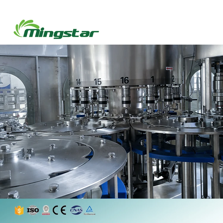 Monoblock  CGF 16-16-6 8000 bph bottled water rinsing filling and capping machine drinking water plant cost