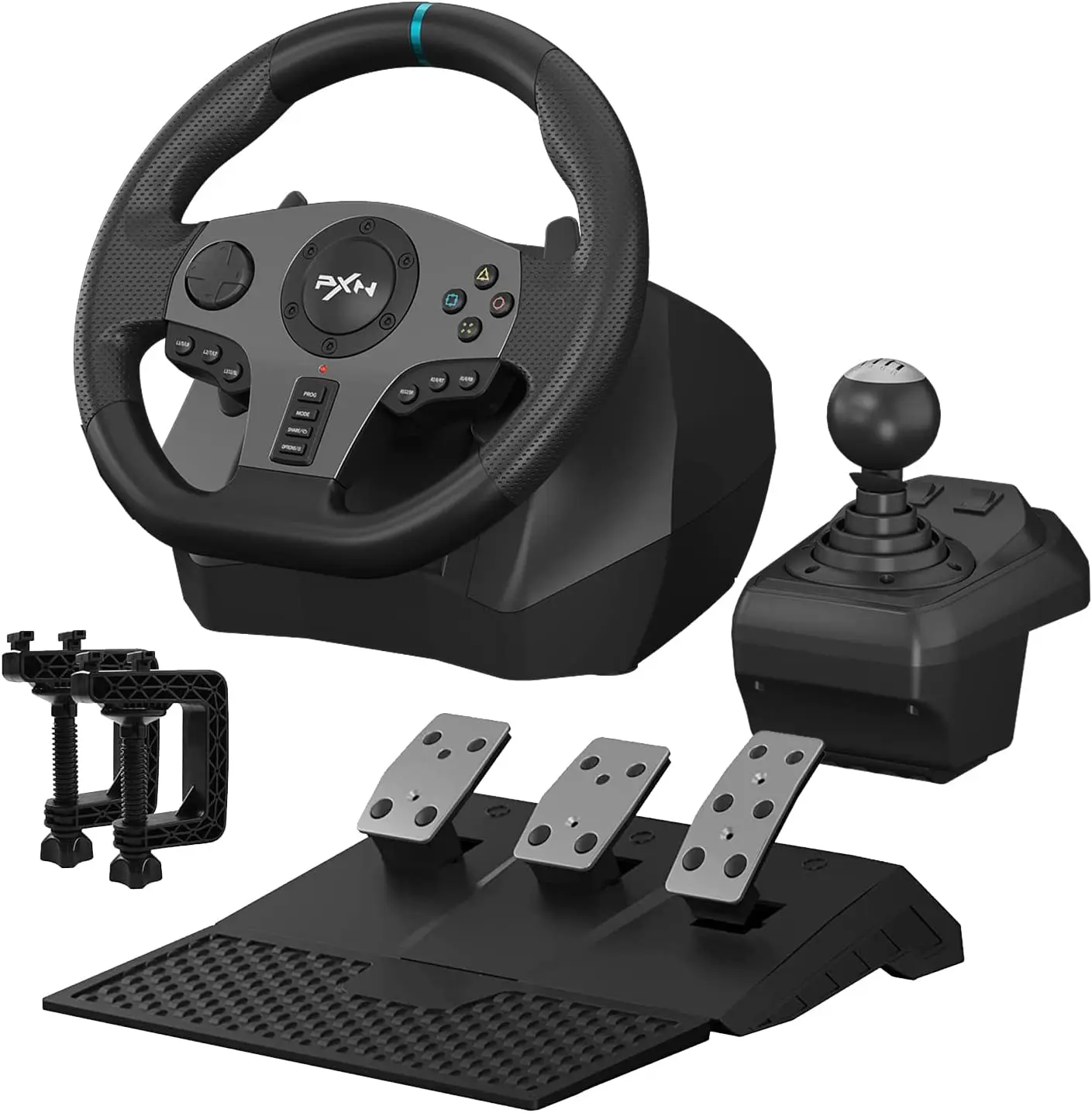 PXN PC accessories, dual vibration gaming racing simulator wheel for ps4 playstation 4 controller, xbox series, switch, pc