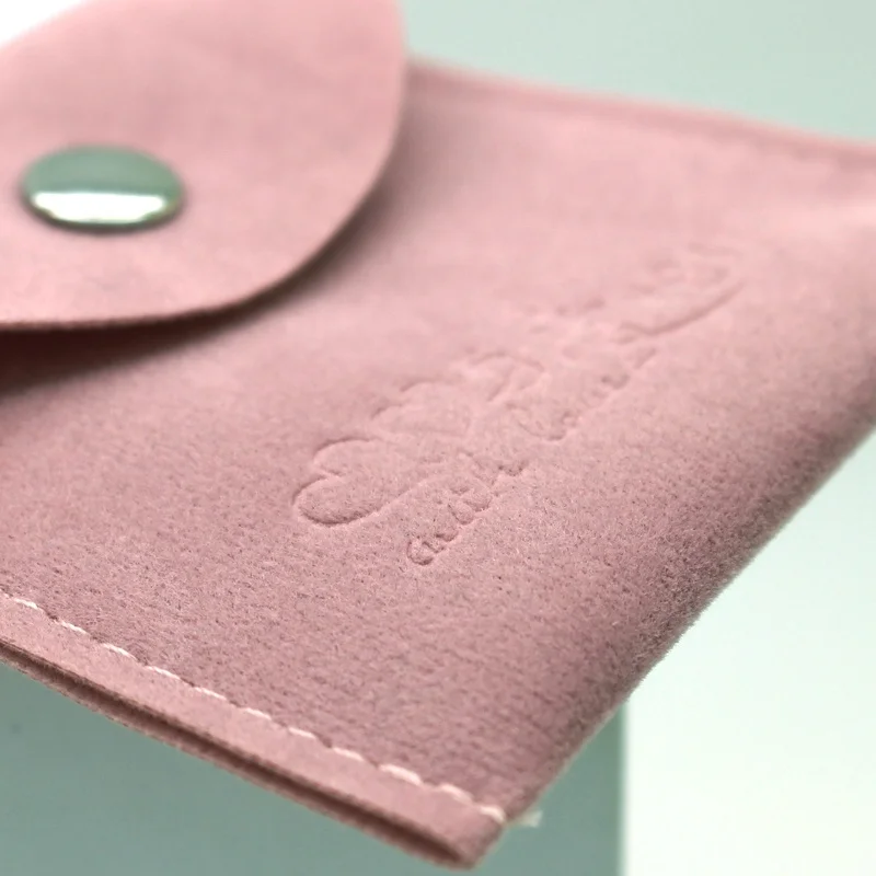 Luxurious Pink Jewellery Pouch Bag With custom packaging jewelry bag velvet