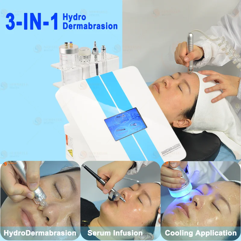 Newbelle 3 in1 Hydradermabrasion Microdermabrasion Micro Hydra Hydro Dermabrasion Facial Device Hydrodermabrasion Beauty Machine