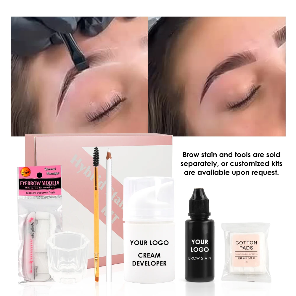 2024 kelly hot-selling brow tint eyebrow stain henna free plant safe hybrid brow stain lash tint