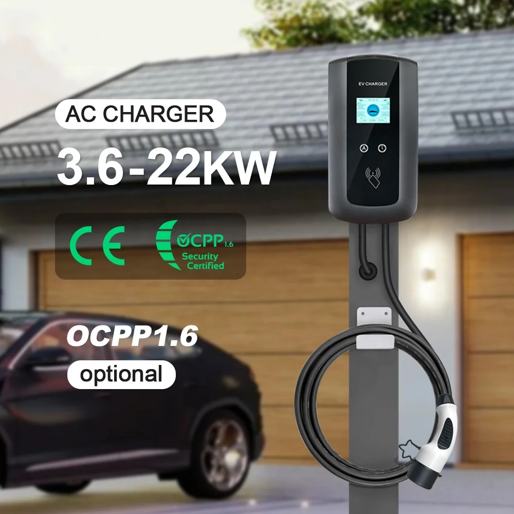 ISIGMA 7Kw 11Kw 22Kw Wallbox Ocpp Gbt Ccs Ac Charging Pile Wall Box Ev Charger Type 2 Fast Electric Car Charging Station