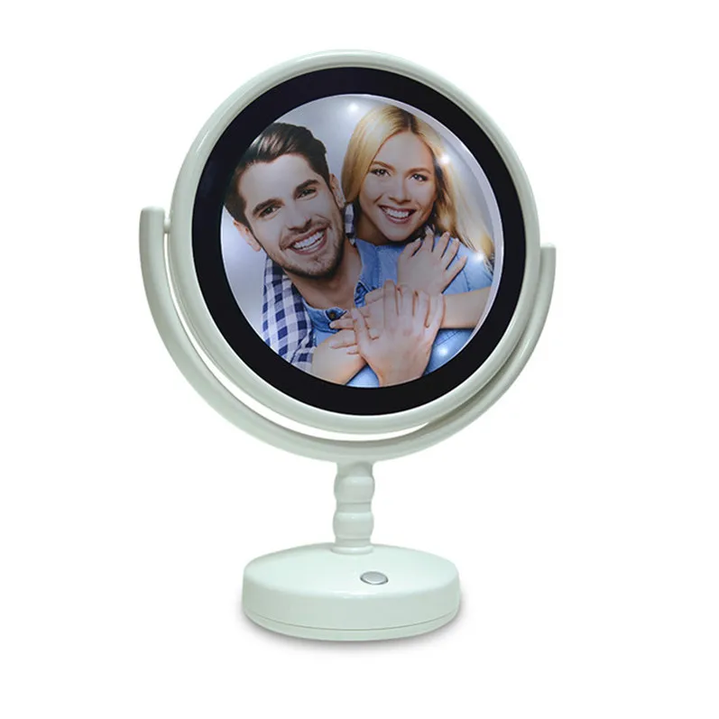 High Quality Desktop two face mirror  Round Mirror  Photo Frame