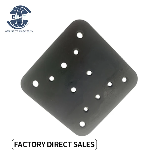 Factory low price hot sale 3mm customizable caliber shock absorbing anti-corrosion 12 holes square rubber flange gasket