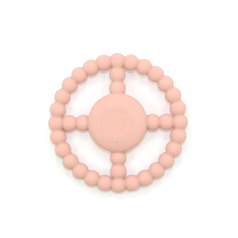 100% Food Grade Silicone Vibrating Teething Chewing Toys 100% BPA Free Silicone Baby Vibrating  Teether