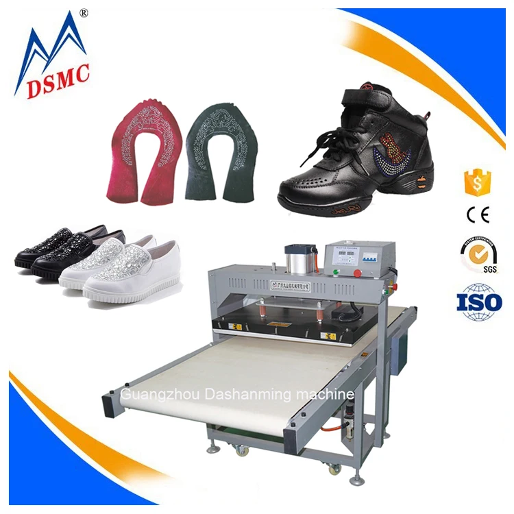 60x80cm Flow-line Conveyor belt shoes hydraulic heat press machine for sale