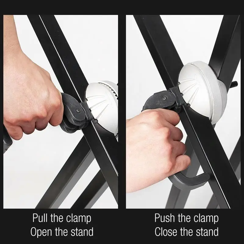 Keyboard stand adjustable width and height, quick release mechanism, support 66/76/88 electric piano electronic organ