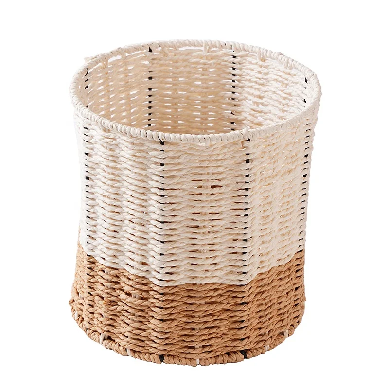 Rattan Basket Stackable Multipurpose Natural Organizer Bins Desktop Snacks Beige Or Brown Storage Basket