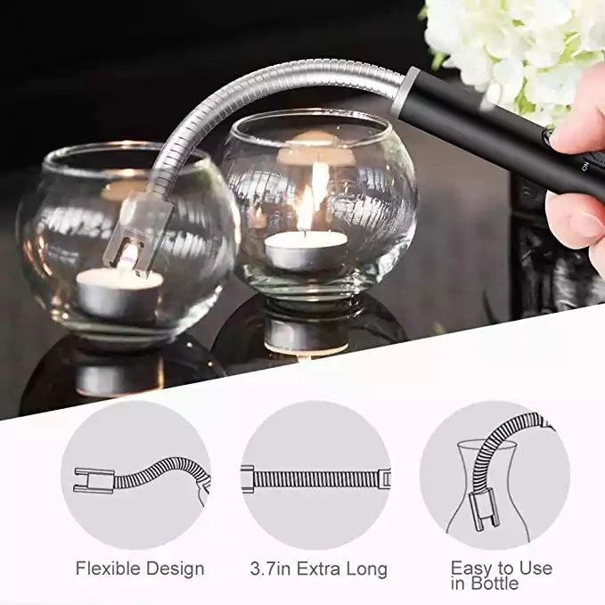 Электрическая плазменная зажигалка USB Зажигалка перезаряжаемая беспламенная для барбекю