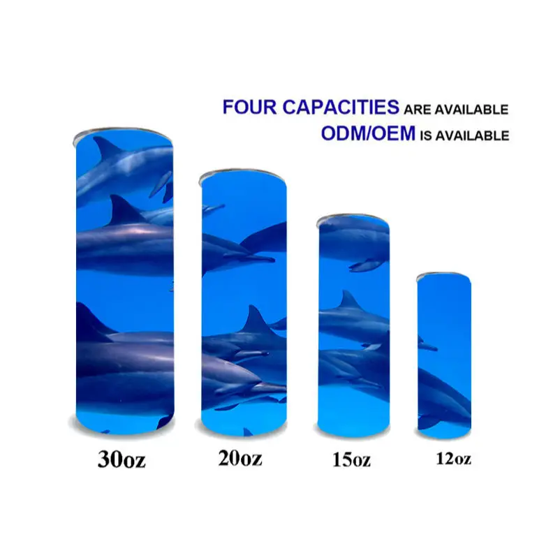 USA warehouse 20oz double wall sublimation blanks mugs Stainless Steel Tumblers with Straw and Rubber Bottom