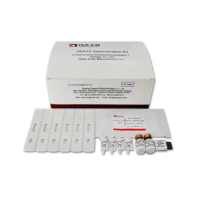 New design professional wholesale blood glucose detection equipment HbA1c determine blood test kit