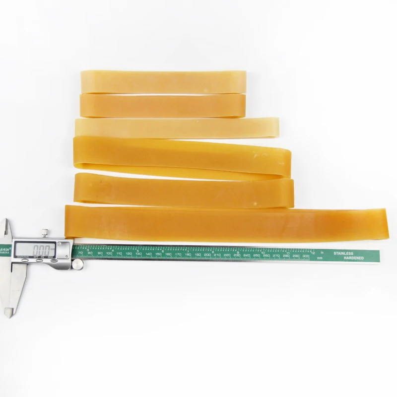 Best product various specifications width natural rubber material strong elasticity yellow rubber band