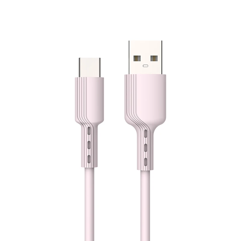 New super USB C Cable 2.4A Fast Charging Cable soft silicone USB Type C Charger fireproof Cable quick Charger Android cord
