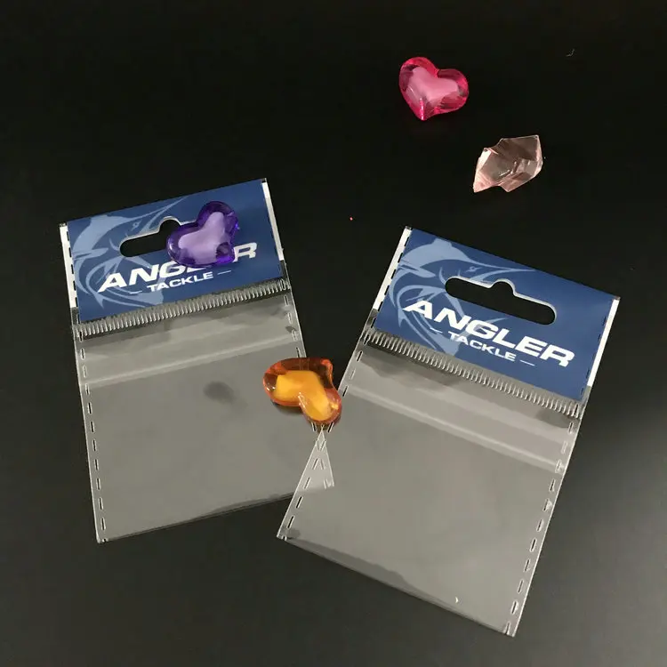 
Small Size Mini Opp Plastic Printed On Header Fishing Bag 