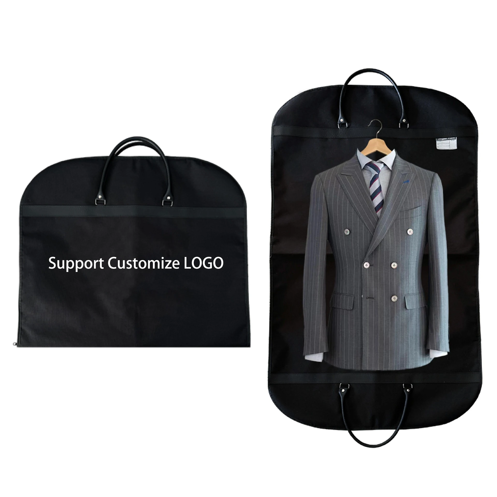 icombag suit bag manufacturer with zipper luxury leather custom garment bags zip lock garment bag