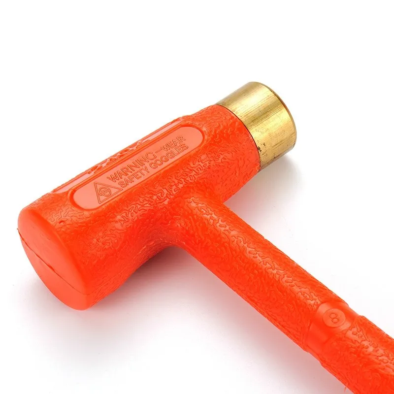 Wholesale Sales Hammering Tool High Quality Dead Blow Rubber Mallet Soft Sledge Hammer with Brass Head