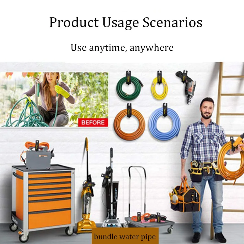 Factory Price Heavy-Duty Hook and Loop Cable Strap for Garage Organization and Storage Strap Stroller Strap