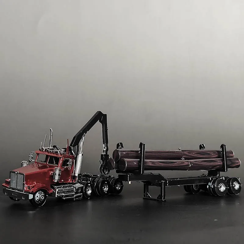 Factory Wholesale Crazy Model 3D All Metal Stainless Steel Model DIY Toy Puzzle Building Blocks Wood Trailer 3D jigsaw puzzles