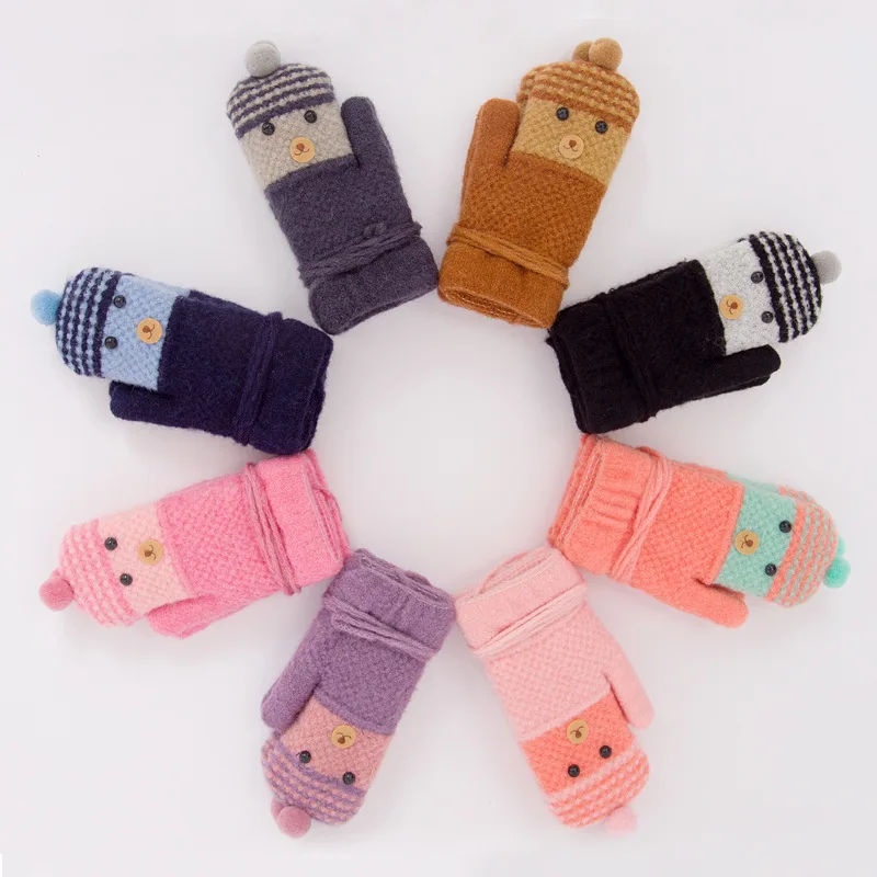 
Factory supply attractive price 2019 Hot Sale low moq kids Knitted glove 