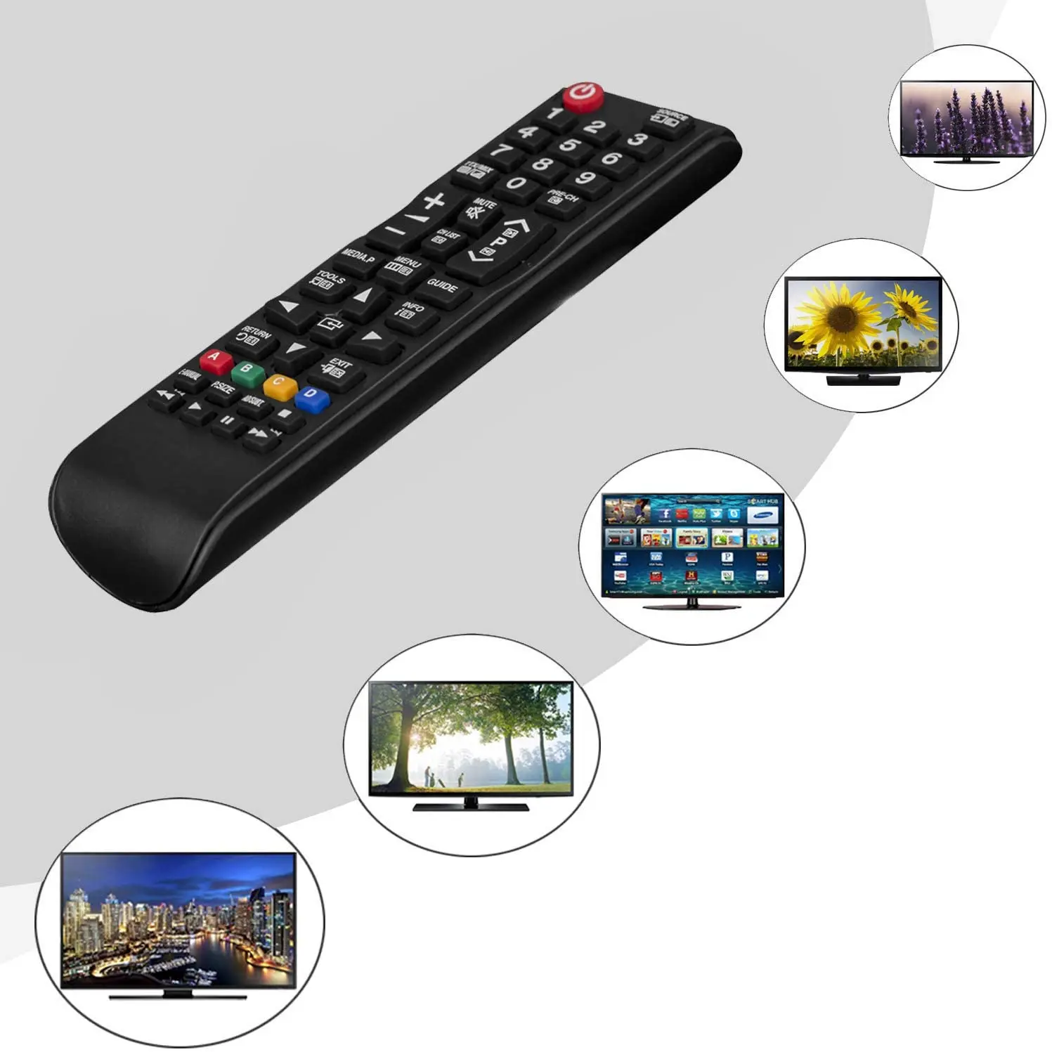 AA59-00786A Tv Remote With Brand Logo LCD LED HDTV 3D Smart TVs Models Universal Remote Control for Samsung Tv Remote