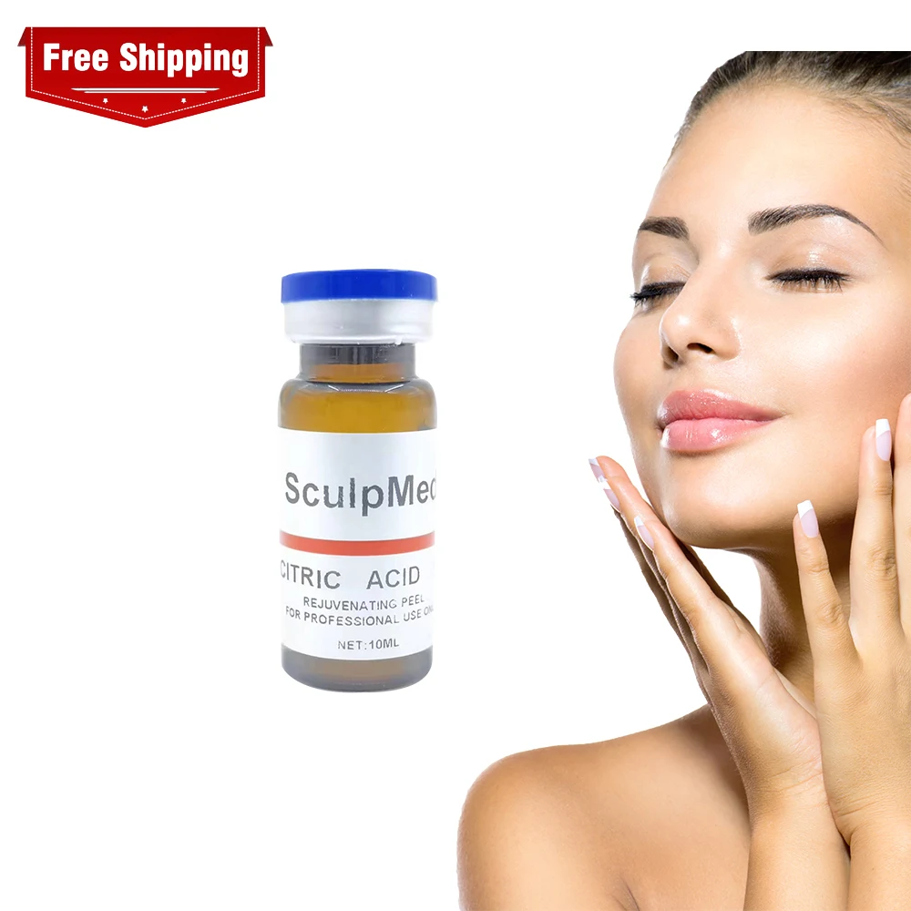 20% Citric Acid AHA Chemical Peeling Treatment Monohydrate 10ml  Peel Off Peeling Pricvate Label for Professional Acne Treatment