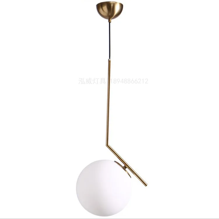 Nordic glass ball LED chandelier restaurant bedroom glass chandelier factory wholesale