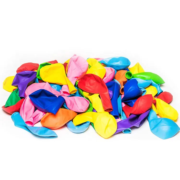 12 Inches Assorted bright colors made with strong multicolored latex rubber parti Balloons