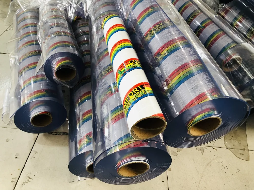 Fuxing 0.3mm,0.5mm,0.7mm,2mm,3mm Super Clear Pvc Film For Table Clothing,Table Covering Clear Pvc pvc transparente de 08mm