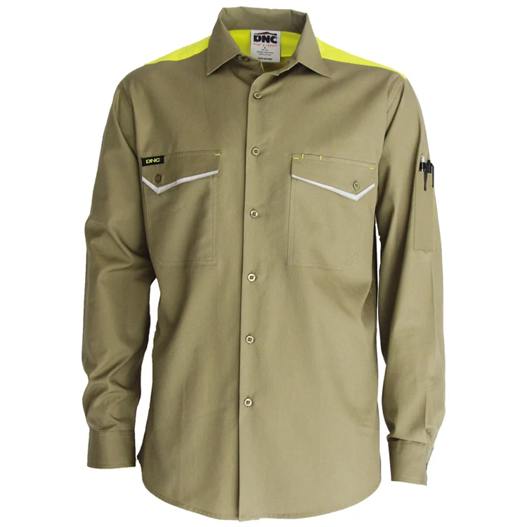 Wholesale NFPA 2112 flame retardant 100% cotton fire resistant fr clothing frc shirts