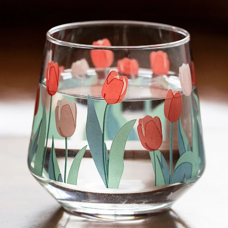 280ml tulip flower glass domestic water cup
