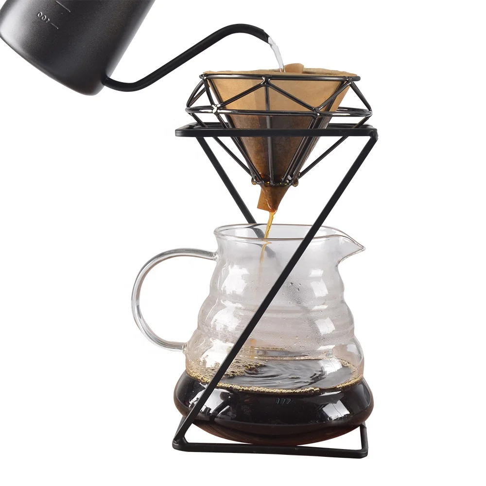 Factory Price Metal Coffee Dripper Rack Coffee Filter Holder Coffee Tea Leaf Filter Display Stand