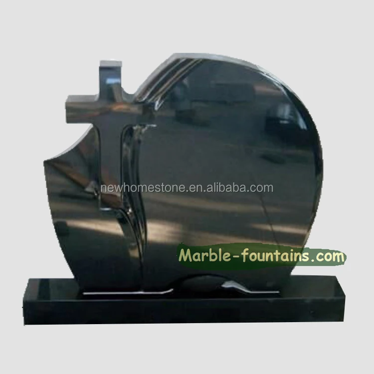 Tombstone Monument 3d picture carving words headstones black granite cross Headstone